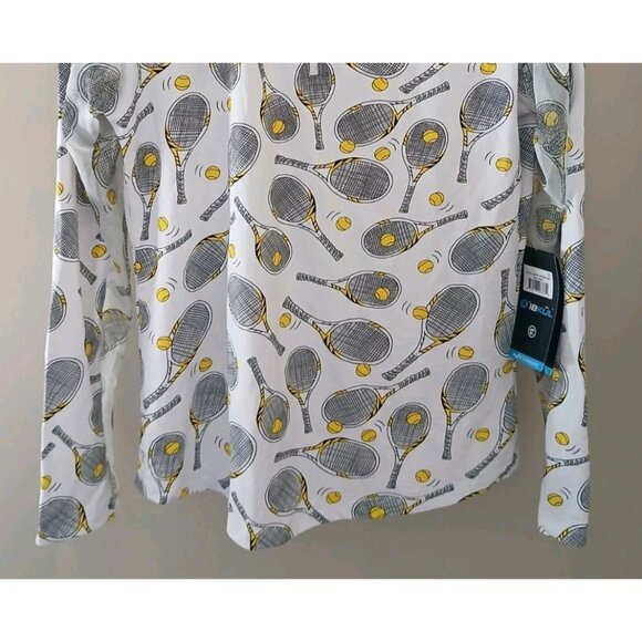 New Ibkul Long Sleeve 1/4 Zip Pullover Top - Picture 4 of 12